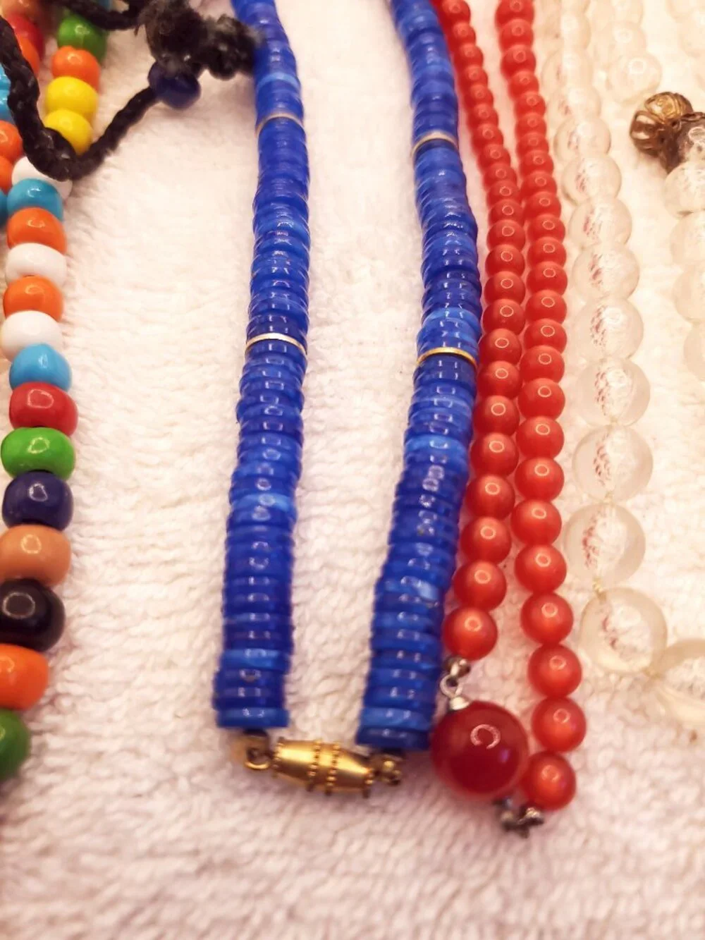6 Necklaces, items # B-1726-1731 .  wt. 191 grams.
